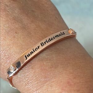 Rose Gold Junior adjustable Bridesmaid Bracelet